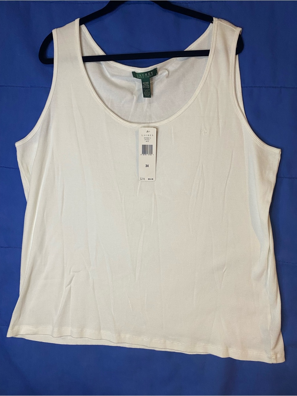 Lauren Ralph Lauren Cream Scoop Neck Tank Top